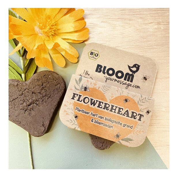 Flowerhearts met of zonder persoonlijke tekst