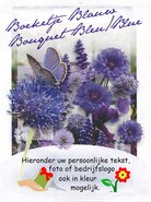 Uitdeelzakje Boeketje Blauw zaden