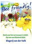 100x Bee Friendly BIO met nieuwjaarstekst