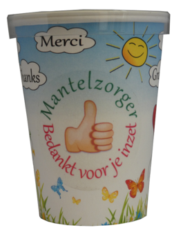 Flowercup Bedankt  met tekst  25 stuks + verzending