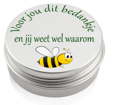 Bewaardoosje met een bloemzadenmengsel