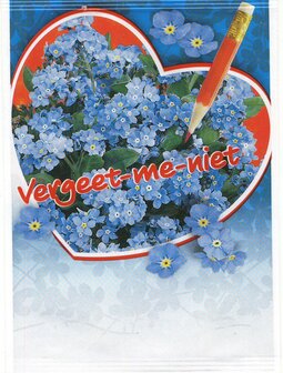 Flowercup type Vergeet me Niet + Tekst