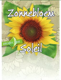Flowercup type Zonnebloem NL-BIO-01 + Tekst
