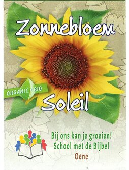 1000 uitdeelzakjes Biologische Zonnebloemzaden met uw tekst/logo