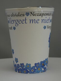 Mantelzorg Flowercup type Vergeet me Niet + Tekst