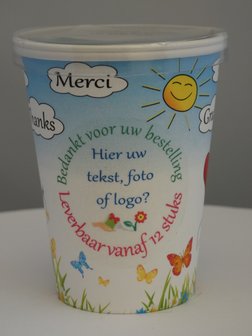 Mantelzorg Flowercup type Bedankt + Tekst