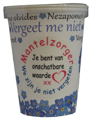 Flowercup met tekst  25 stuks +gratis verzending