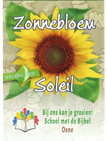 1000 uitdeelzakjes Biologische Zonnebloemzaden met uw tekst/logo