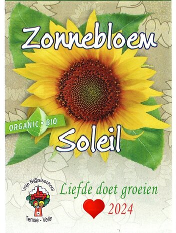 1000 uitdeelzakjes Biologische Zonnebloemzaden met uw tekst/logo