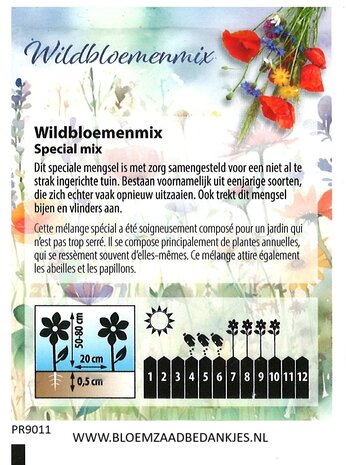 Uitdeelzakje Wildbloemenmix
