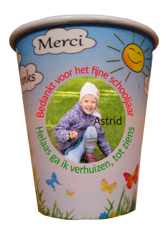 Flowercup type Bedankt + Tekst