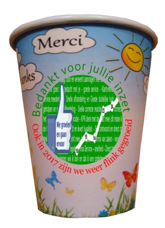 Flowercup type Bedankt + Tekst