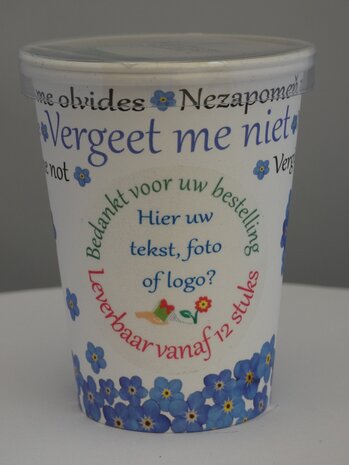 Mantelzorg Flowercup type Vergeet me Niet + Tekst