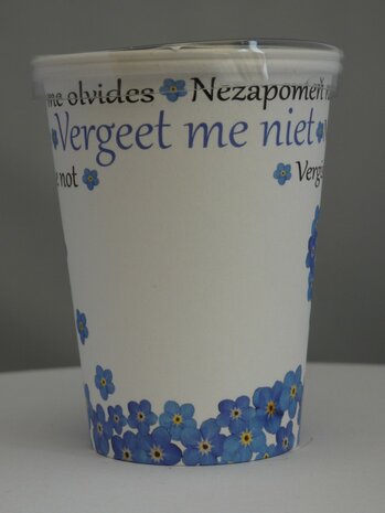 Mantelzorg Flowercup type Vergeet me Niet + Tekst