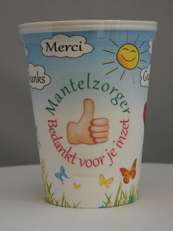 Mantelzorg Flowercup type Bedankt + Tekst