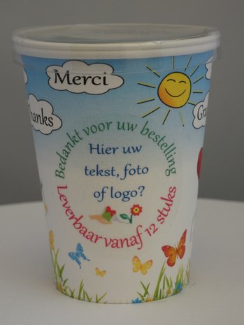 Mantelzorg Flowercup type Bedankt + Tekst