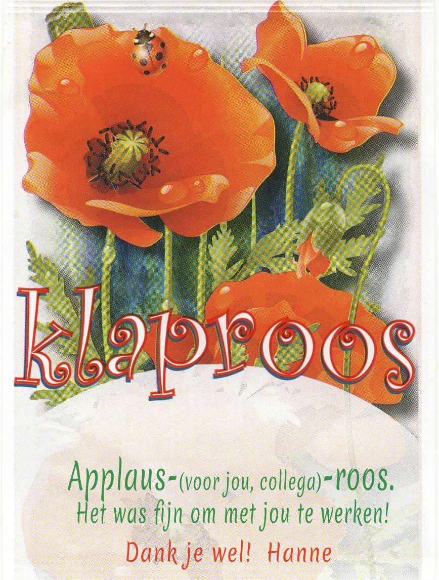 Uitdeelzakje klaproos / papaver